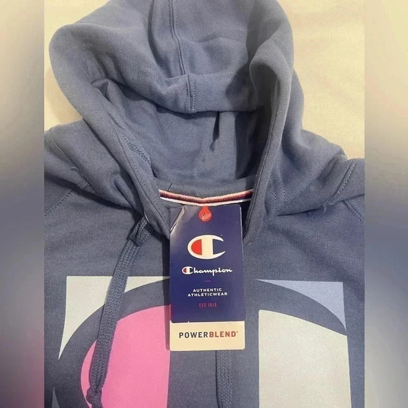 Champion Seven Seas Blue Women's Plus Size Hoodie Sweater Plus size 1X New - Picture 8 of 10
